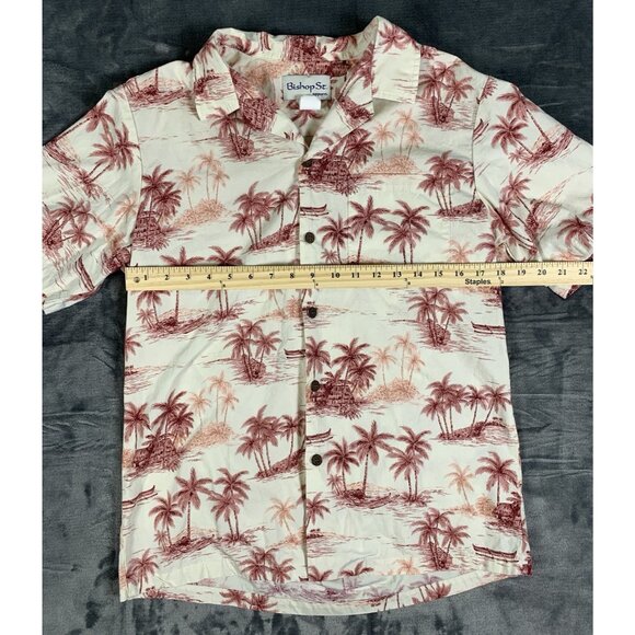 Bishop St Apparel Men’s M Short Sleeve Hawaiian Print Button Down Shirt USA - Picture 4 of 5